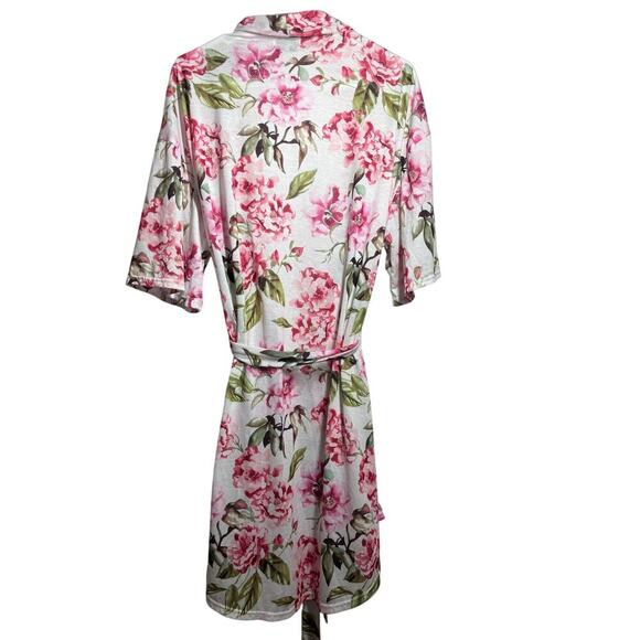 Show Me your Mumu Women O/S Short Sleeve Pink Floral Robe with Belt Intimate - Picture 8 of 8